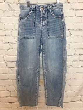 OAT Cloud Luxe Darted Barrel Jeans size 0/25